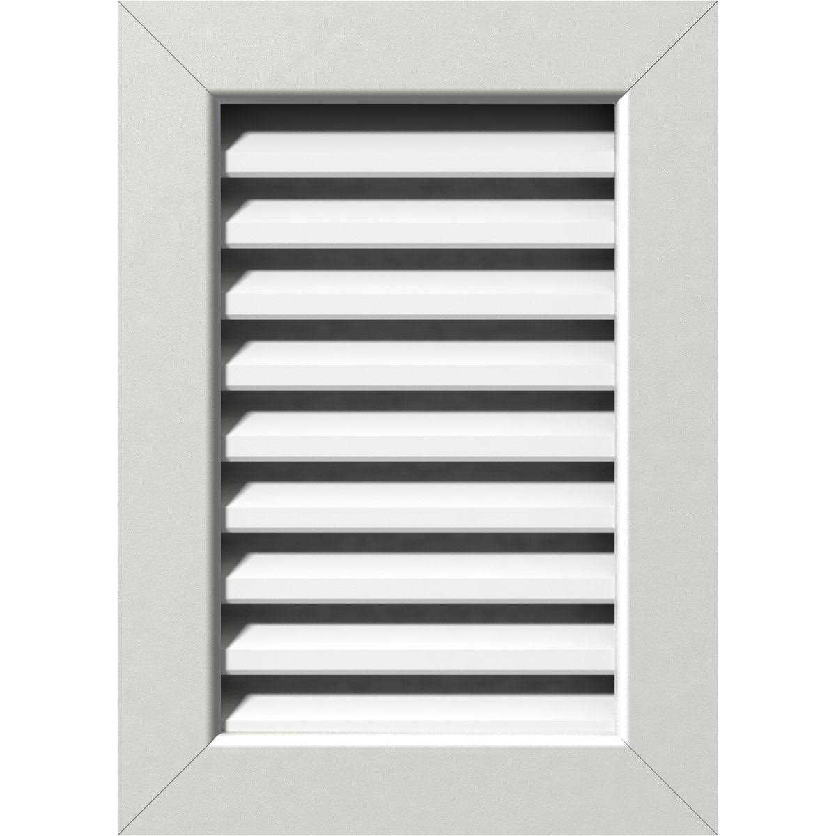 Ekena Millwork GVPVE12X1801FUN Vertical Gable Vent Functional PVC Gable Vent w/ 1 x 4 Flat Trim Frame - Cheap Fitting