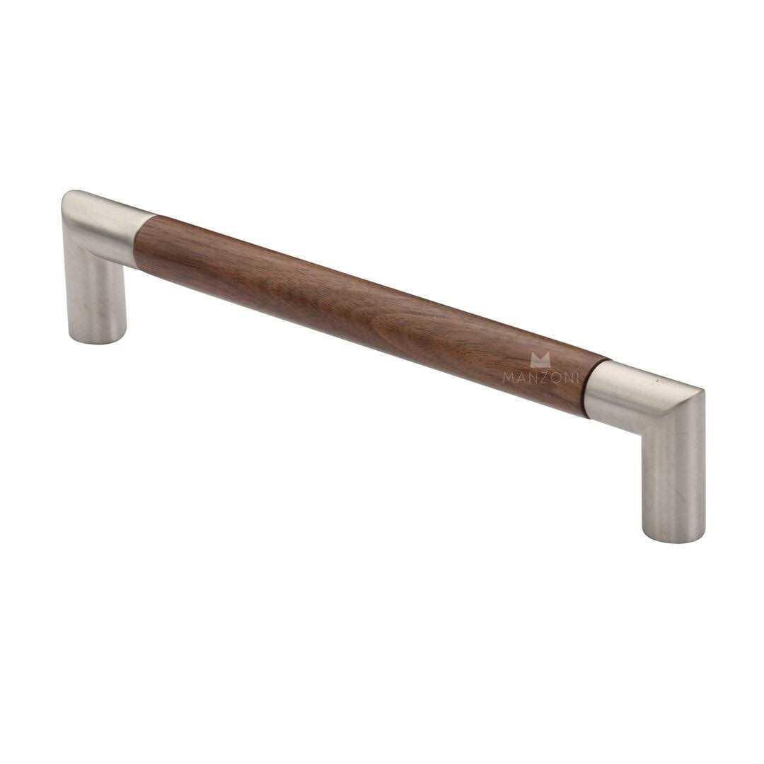 Modern Designer Wood 7 9/16 Center to Center Bar Pull Manzoni MN7623-192-WNL - Cheap Fitting