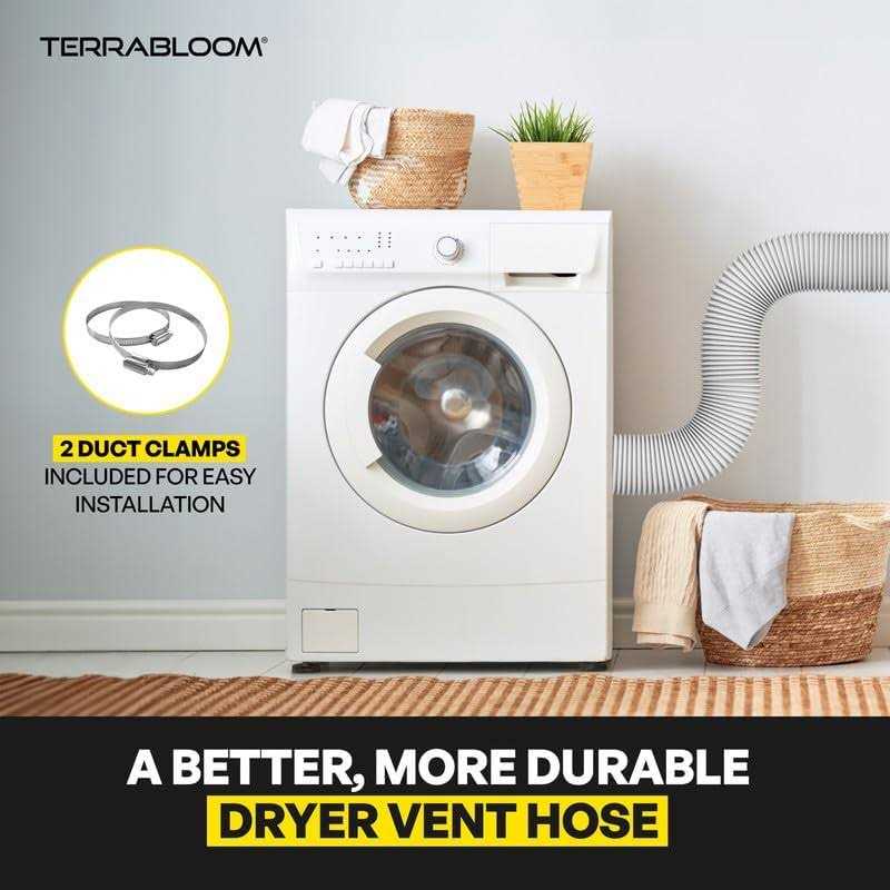 Terrabloom Flexible 8 Ducting Black Duct With 2 Clamps 4 Layer Hvac Ventilation Air Hose - Cheap Fitting