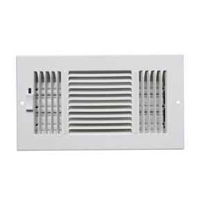 ProSelect PS3WW Stamped Steel 3-Way Residential Ceiling & Sidewall Register in White - Cheap Fitting