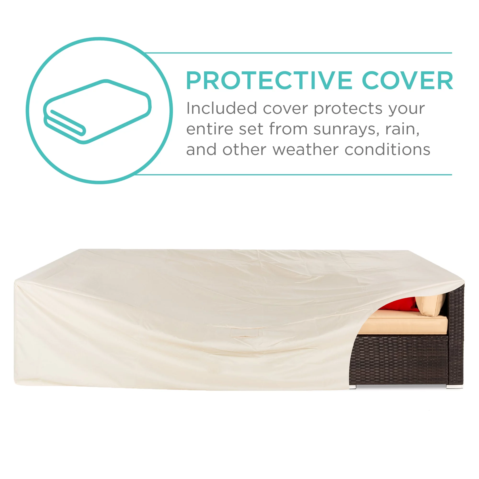 Best Choice Products 7-Piece Outdoor Modular Patio Conversation Furniture, Wicker Sectional Set - Gray/Navy - Cheap Fitting