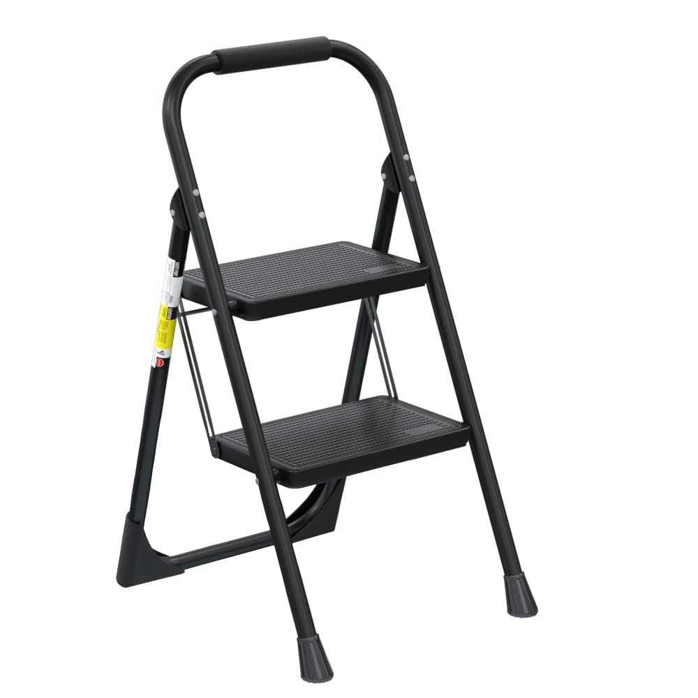 Step Ladder EFFIELER 2 Step Stool Ergonomic Folding Step Stool with Wide Anti-Slip Pedal 430 lbs Sturdy Step Stool for Adults Multi-Use - Cheap Fitting