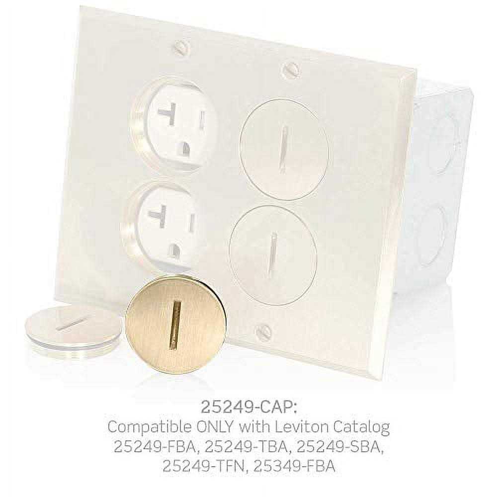 Leviton 25249-Cap Replacement Screw Cap with O-Ring for Duplex Floor Box - Cheap Fitting