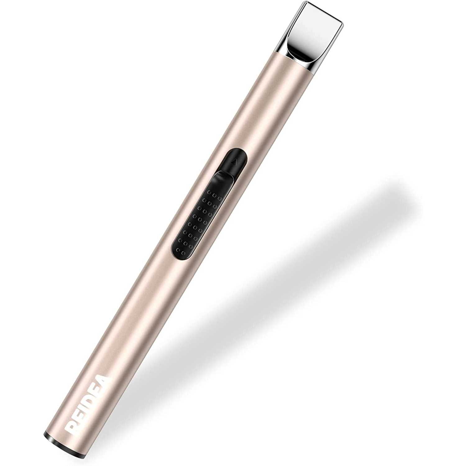 Reidea Electronic Candle Lighter Arc Windproof Flameless USB Rechargeable Lighter with Safe Button for Home Kitchen - Cheap Fitting