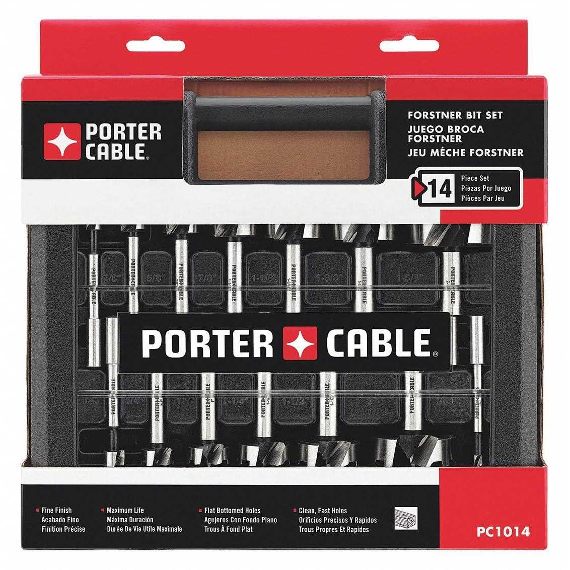 Porter-Cable PC1014 14-Piece Forstner Drill Bit Set - Cheap Fitting