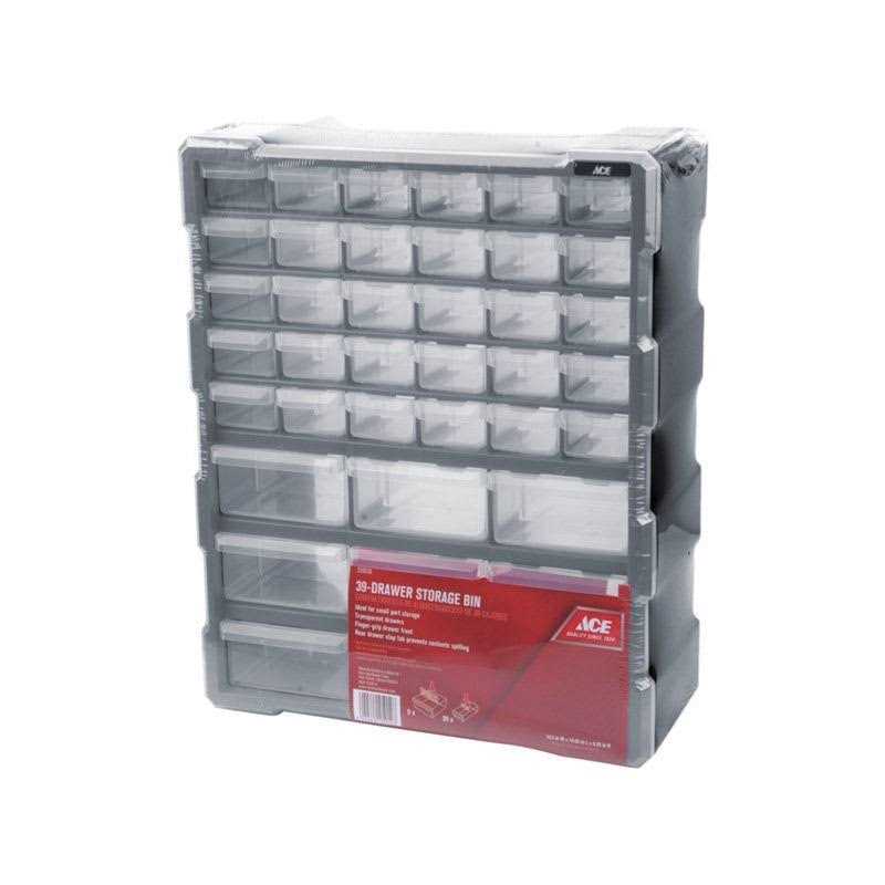 Ace 15 in. W x 19 in. H Storage Organizer plastic 39 compartments gray - Cheap Fitting