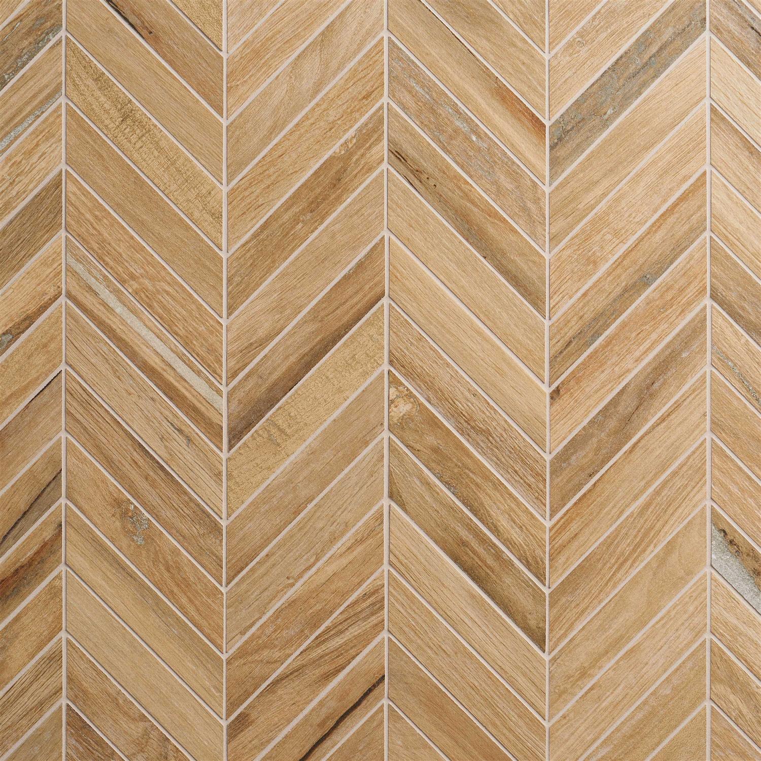 Ivy Hill Tile Everlasting Chevron 9.44 in. x 19.68 in. Matte Wood Look Porcelain Mosaic Tile - Cheap Fitting