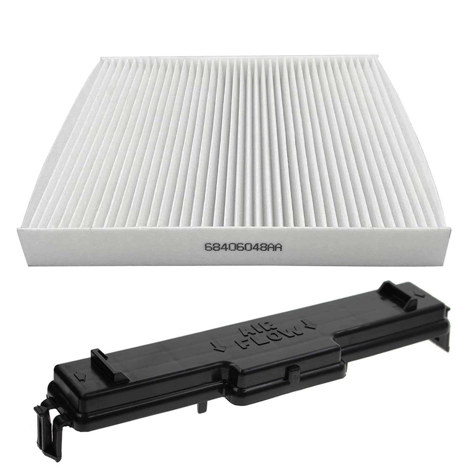 Ram Cabin Air Filter & Filter Access Door Compatible with Dodge Ram 1500 2500 3500 4500 5500 Avenger Caliber Journey Compass Patriot Chrysler 200 - Cheap Fitting