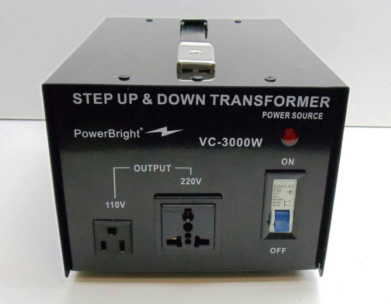 Power Bright 3000W Step Up / Down Voltage Transformer VC3000W - Cheap Fitting