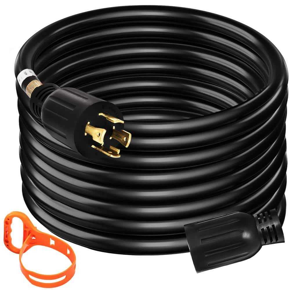 VEVOR 50 ft. Generator Extension Cord 250-Volt 30 Amp Generator Cord UL Listed Generator Power Cord with Twist Lock Connectors FDJYCX50FT30A0001V1 - Cheap Fitting