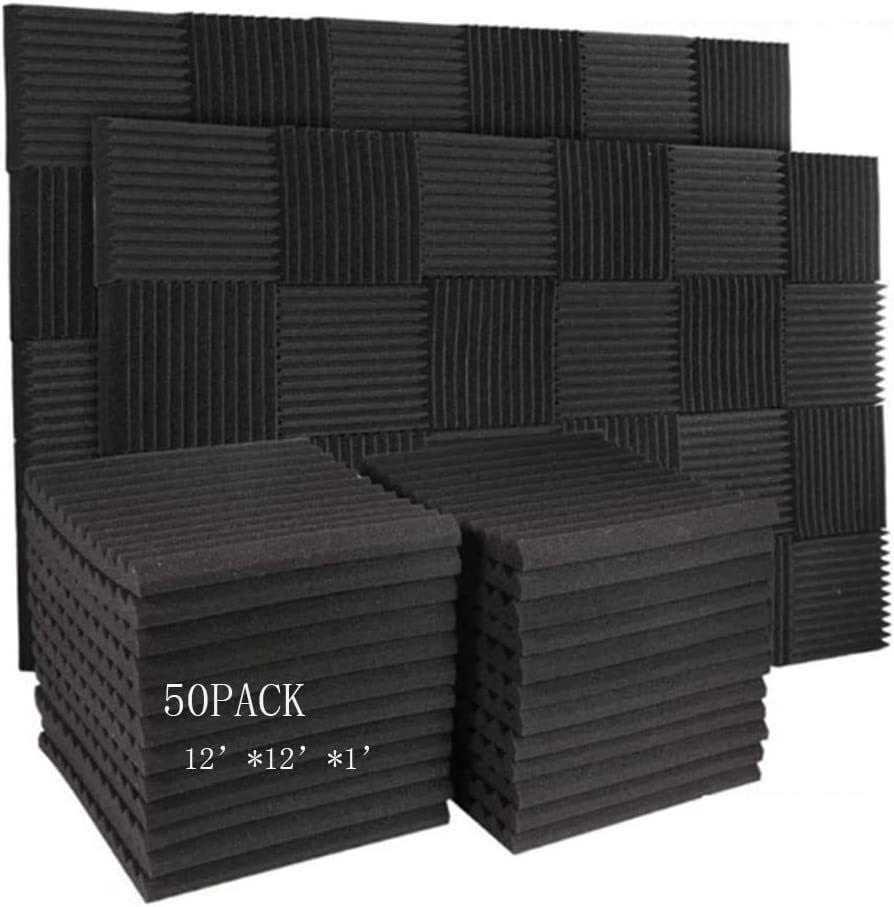 Burdurry Heweiyhy 50 Pack Acoustic Panels Soundproof Studio Foam for Walls Sound - Cheap Fitting
