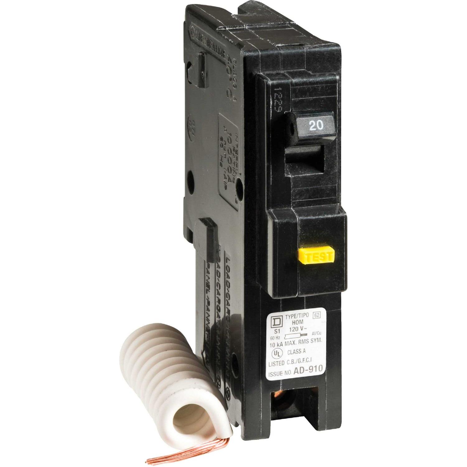 Square D Homeline Single-Pole GFCI Breaker 20 - Cheap Fitting