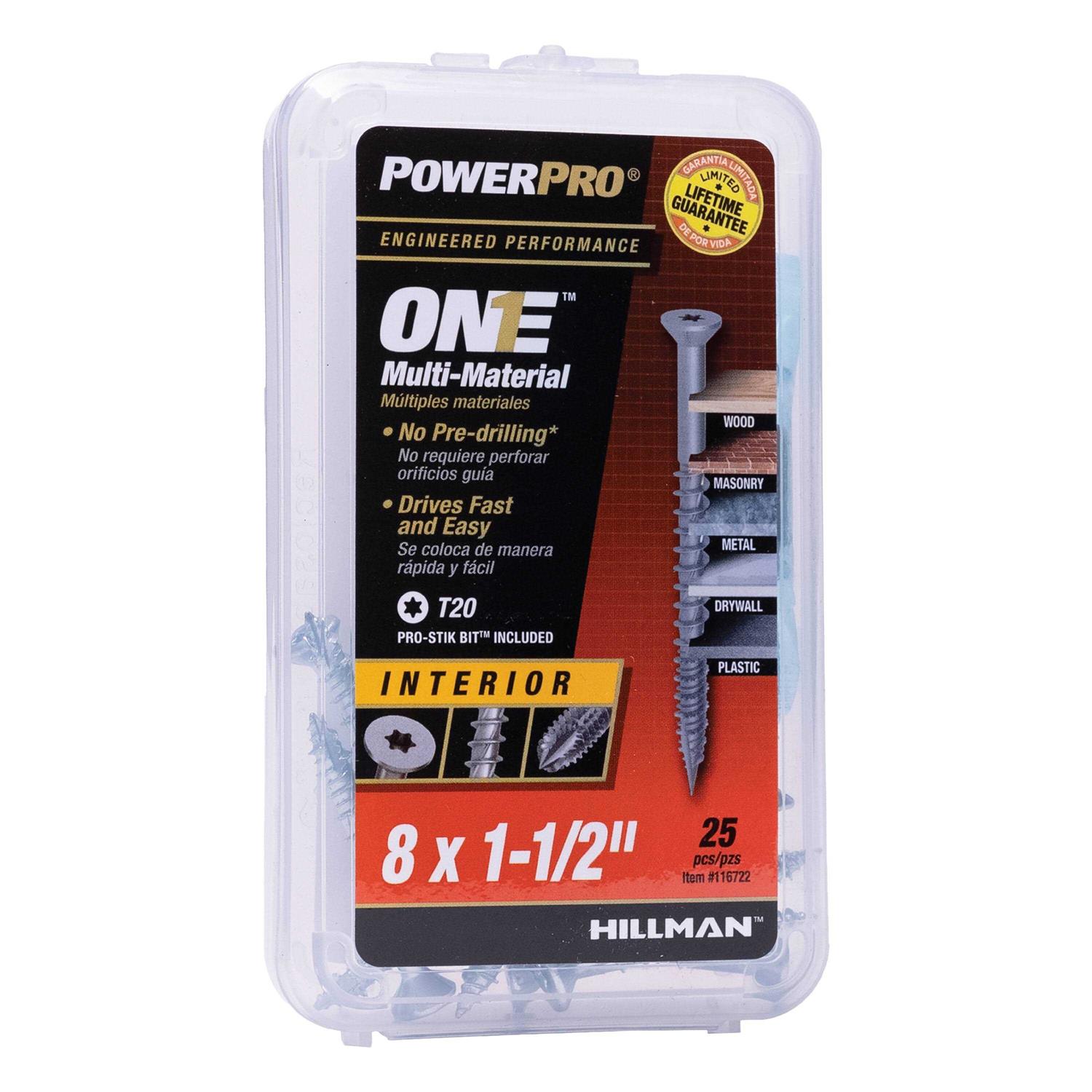 Power Pro ONE Exterior Flat-Head Multi-Material Screws - Cheap Fitting