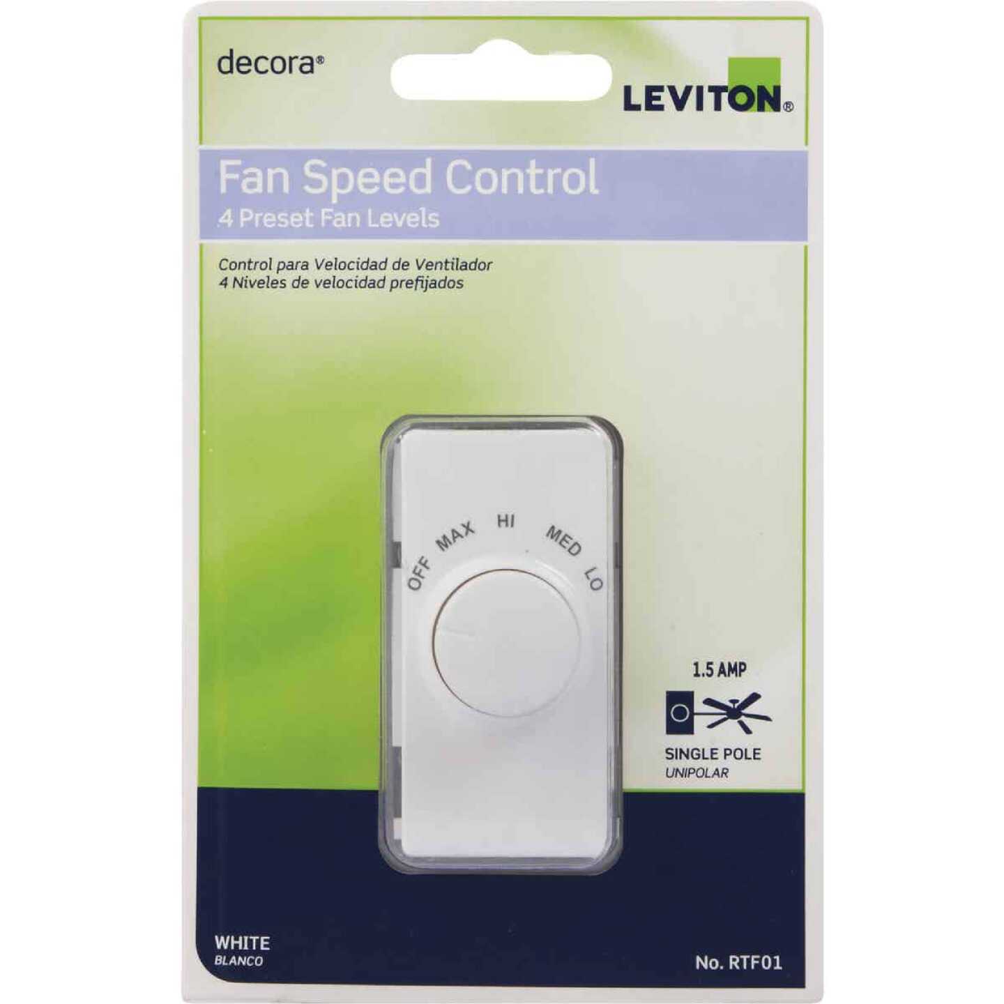 Leviton RTF01-10W Rotary Fan Speed Control White R24-RTF01-10W - Cheap Fitting