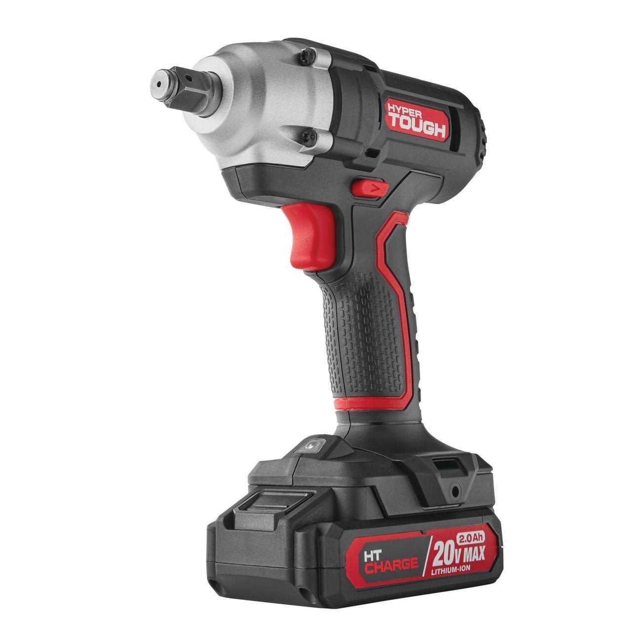 Hyper Tough 20 V Cordless 1/2-inch Impact Wrench with 2.0 Ah Battery and Charger - Cheap Fitting