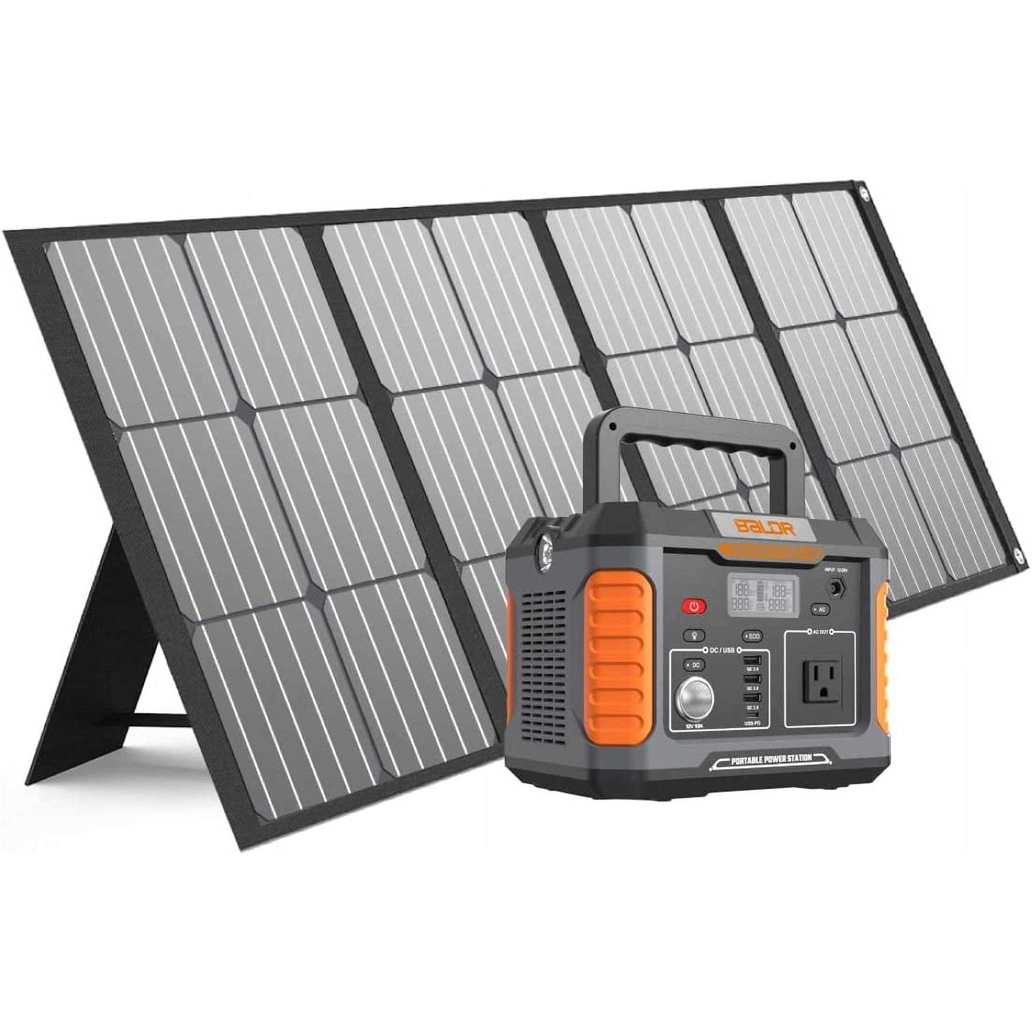 Baldr Solar Generator 500w 400Wh Portable Power Station with 120w Solar Panel - Cheap Fitting