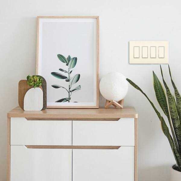 radiant Four-Gang Screwless Wall Plate - Cheap Fitting