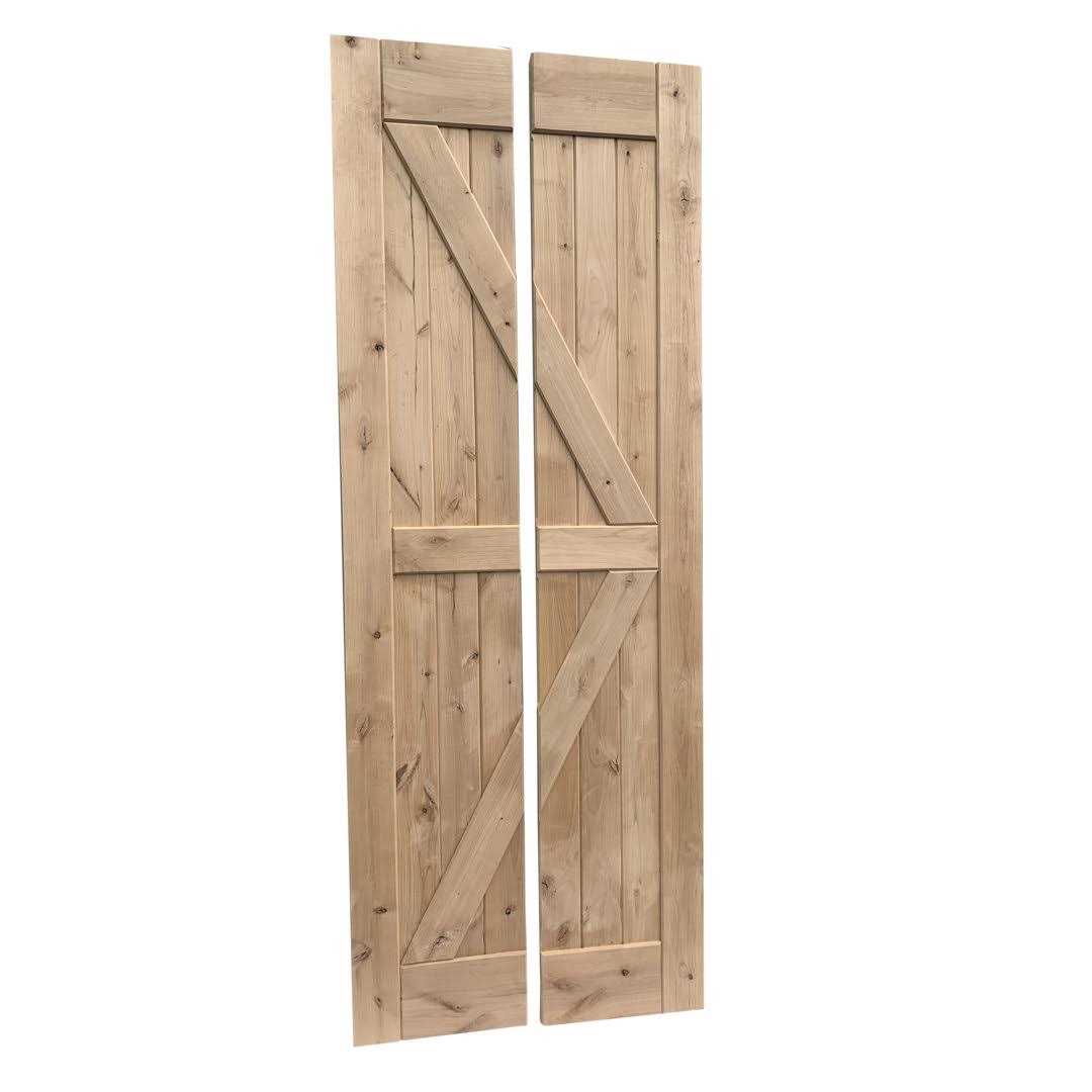 Paneled Wood Unfinished Barn Door Lubann - Cheap Fitting