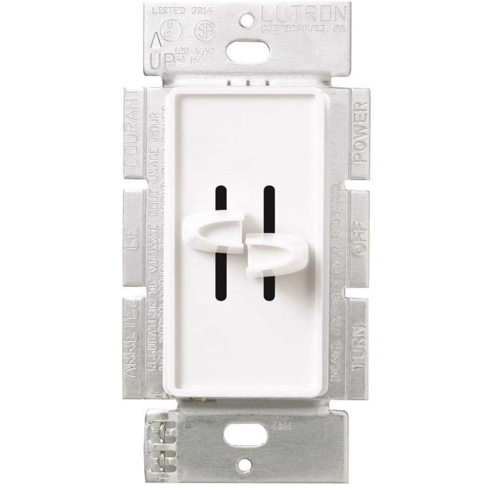 Lutron Skylark S2-L Dual Slide-to-Off Dimmer S2-L-WH - Cheap Fitting