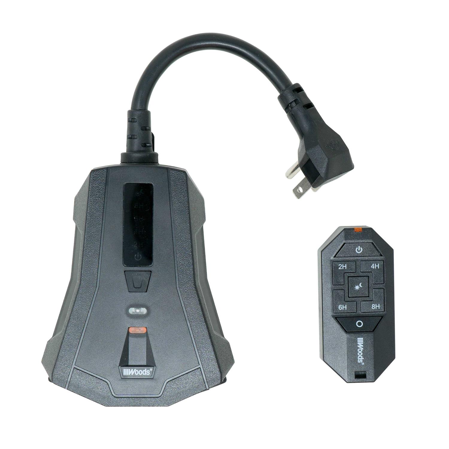 Woods 50126wd Outdoor Lighting Timer with Remote Control Countdown - Cheap Fitting