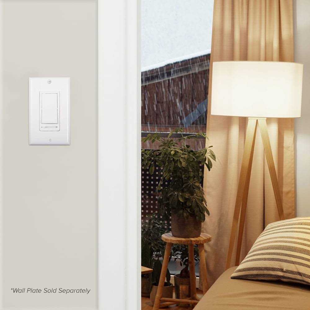Maxxima LED Slide Dimmer Rocker Switch 3-Way/Single Pole Decorative Electrical Light Switch 600 Watt Max - Cheap Fitting