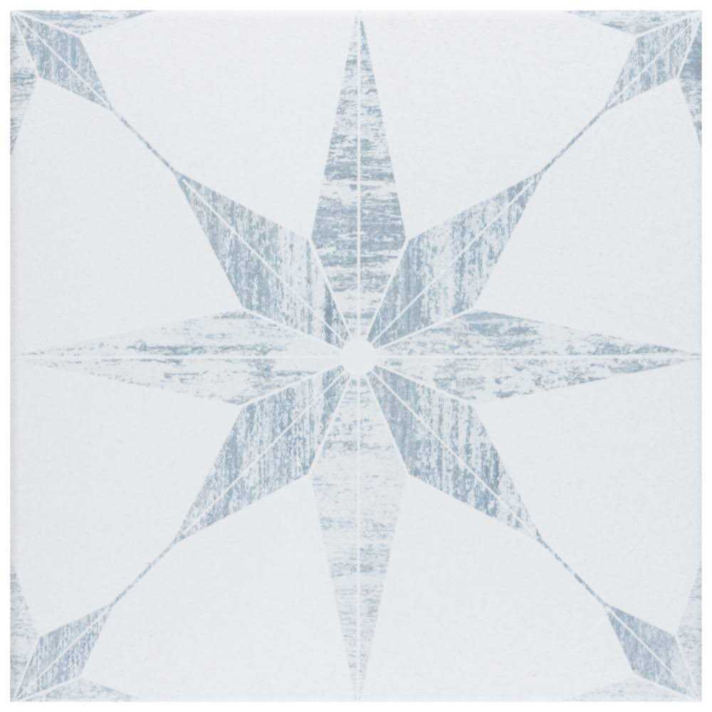 Merola Tile Cassis Stella Blue Porcelain Floor and Wall Tile - Cheap Fitting