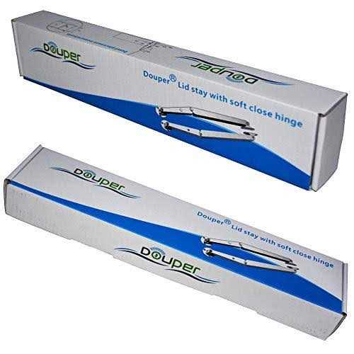 Douper 200n Gas Struts Heavy Duty Soft Close Lid Support Hinges Automatic Slow Lowering Safety Pneumatic Lid Lifters Gas Springs Pack of 2 - Cheap Fitting