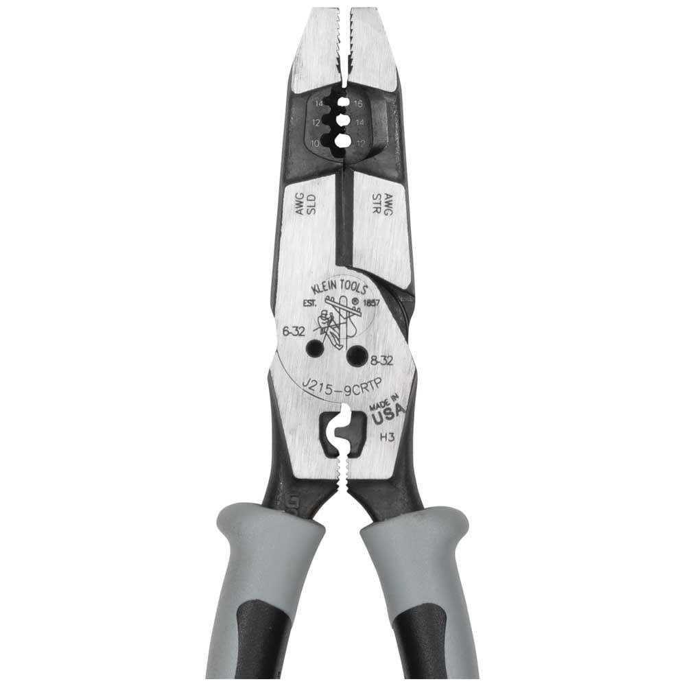 Klein Tools J2159CRTP Hybrid Pliers with Crimper Fish Tape Puller and Wire Stripper - Cheap Fitting