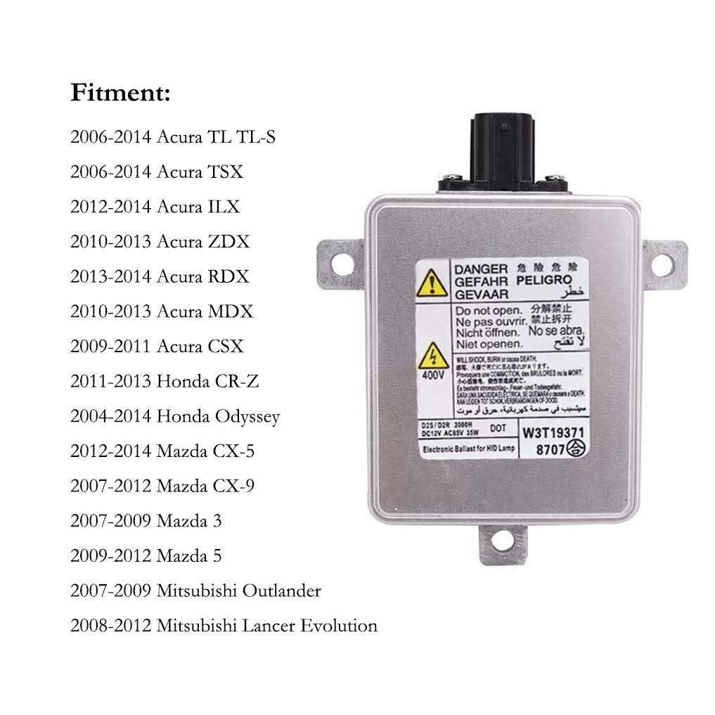 YunStal W3t19371 Xenon Headlight Ballast With Igniter And D2s Bulb For 2006-2014 Acura 2004-2014 Honda 2007-2014 Mazda 2007-2012 Mitsubishi W3t15671 - Cheap Fitting