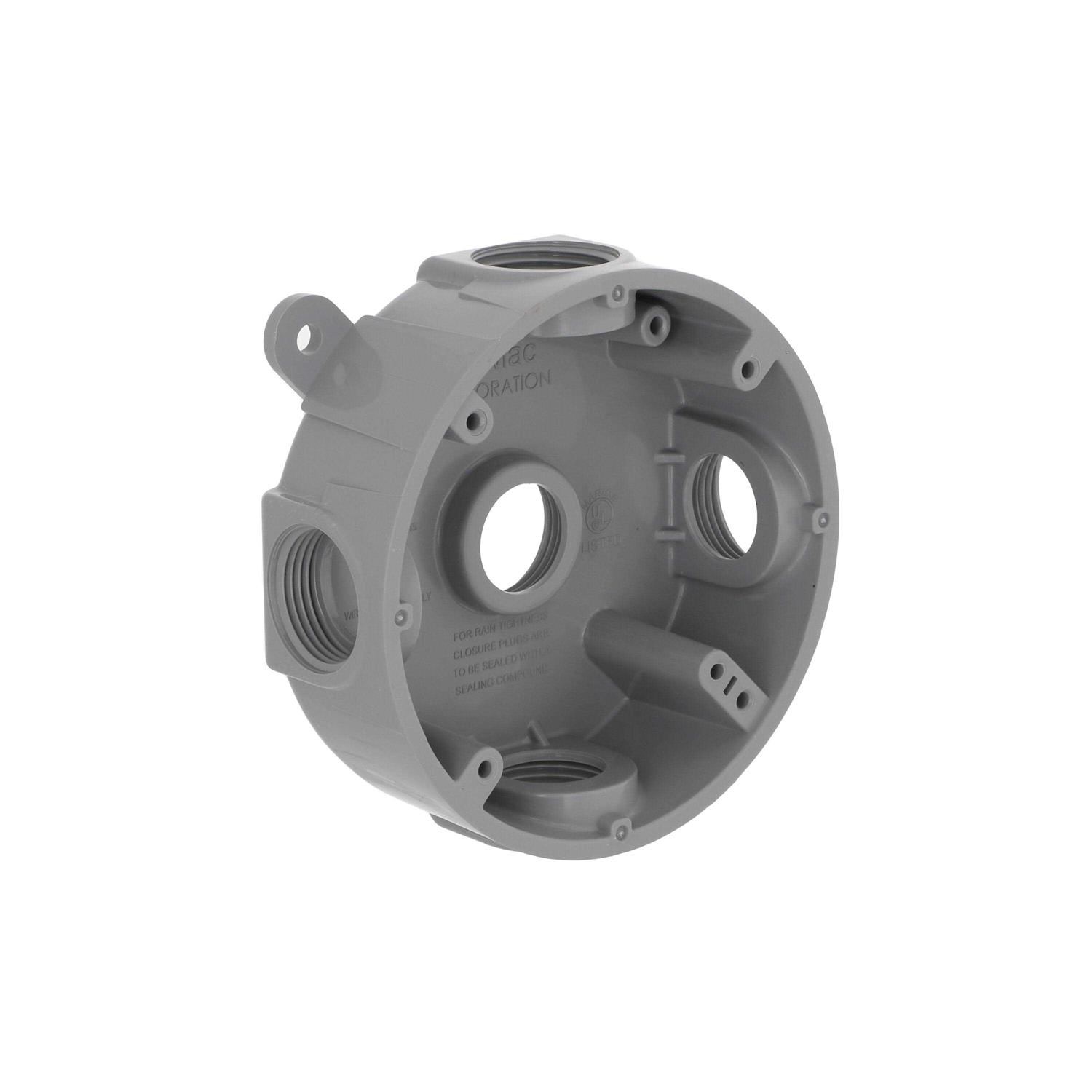 Taymac PRB57550GY Weatherproof Round Outlet Box - Cheap Fitting