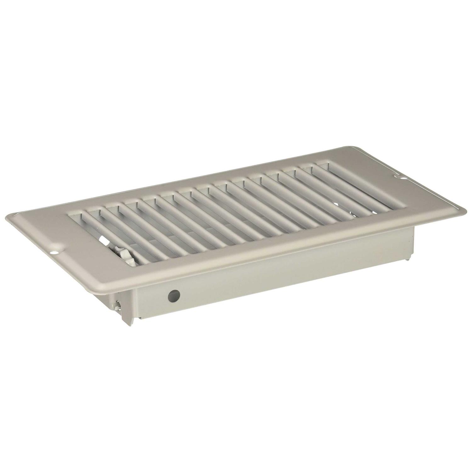 Danco 62069 4 in. x 8 in. Steel Floor Register with 1-5/16 in. Drop in White - Cheap Fitting