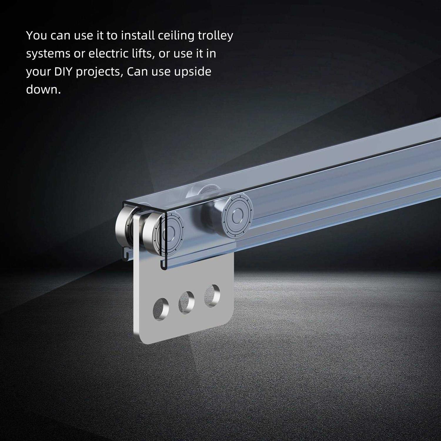 4Pcs 4 Wheel Trolley Assembly Rollers Four Bearing Trolley Assembly for 1-5/8 Wide and All 1-5/8 or Taller Strut Channel - Cheap Fitting