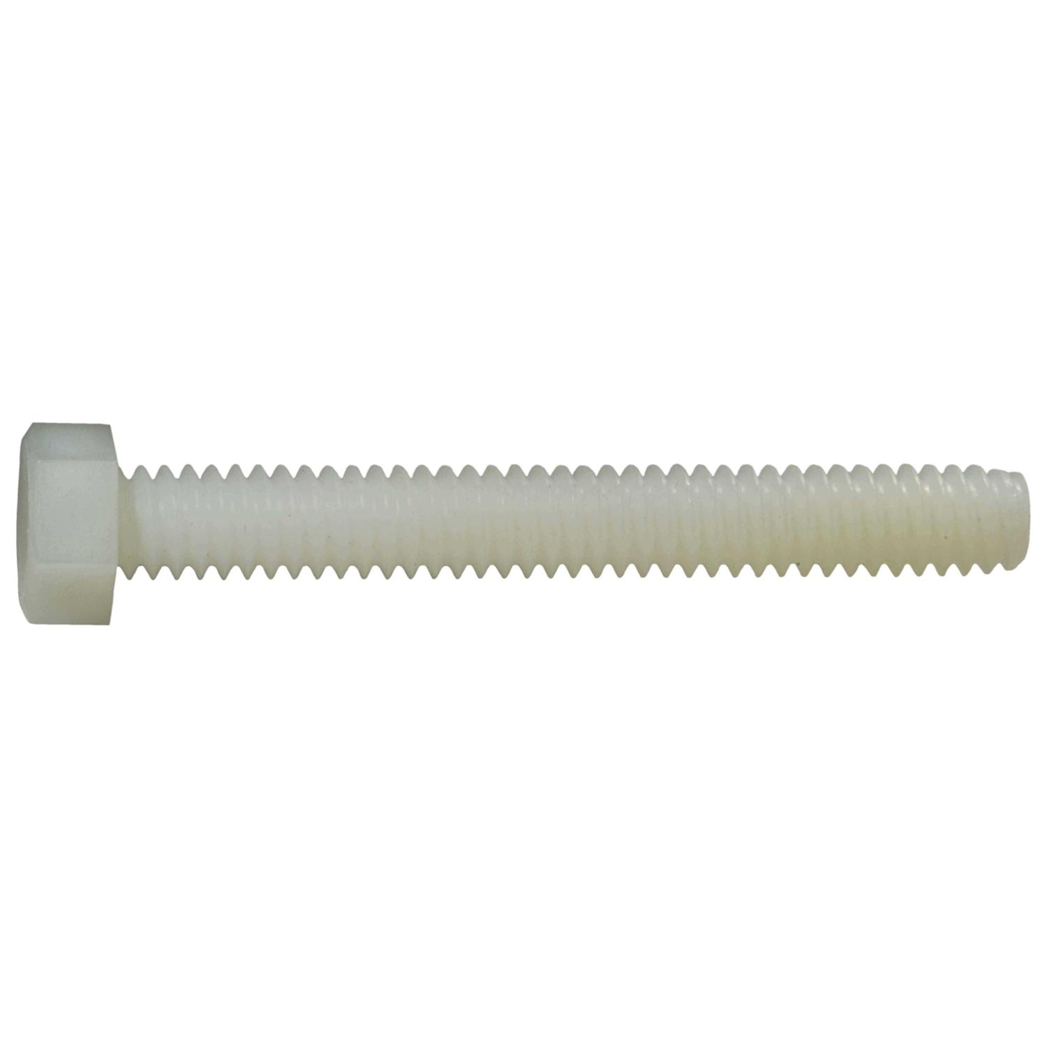 Monster Fastener 1/4-20 x 2 Nylon Plastic Coarse Thread Hex Cap Screws - Cheap Fitting