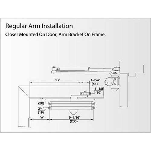 LYNN HARDWARE Medium/Heavy Duty Commercial Door Closer DC7016 Surface Mounted - Cheap Fitting