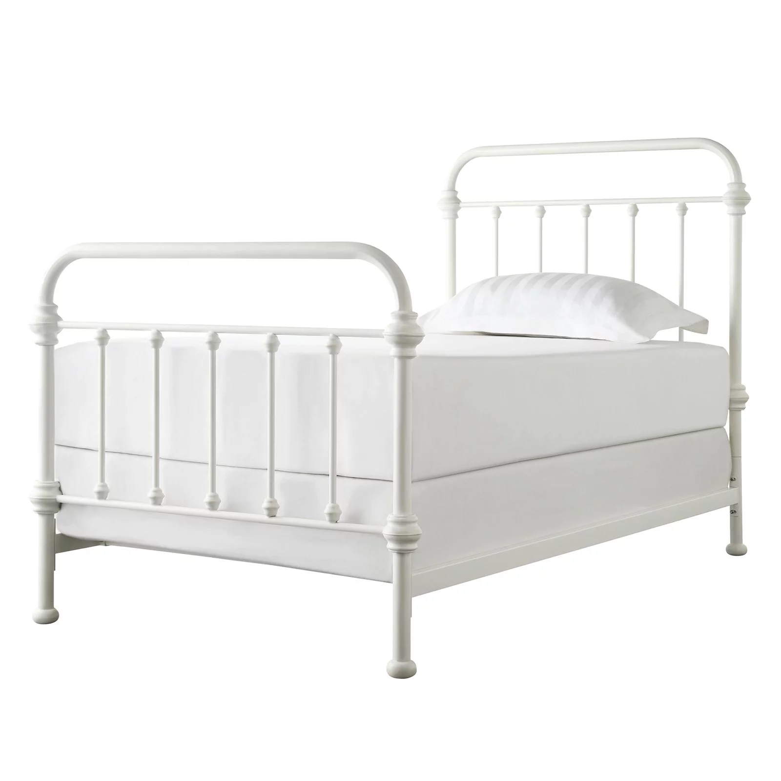 Weston Home Nottingham Metal Twin Bed, Blue Steel - Cheap Fitting