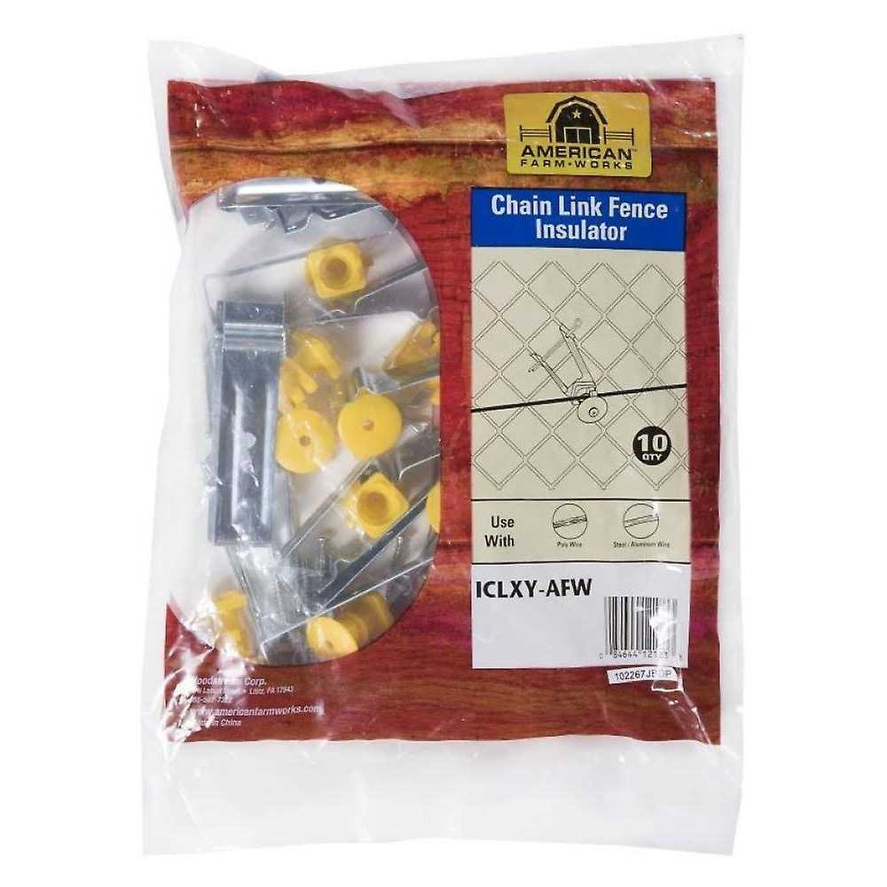 American FarmWorks Iclxy-afw Chain Link Electric Fence Insulators Yellow 10-Pack 1213238 - Cheap Fitting