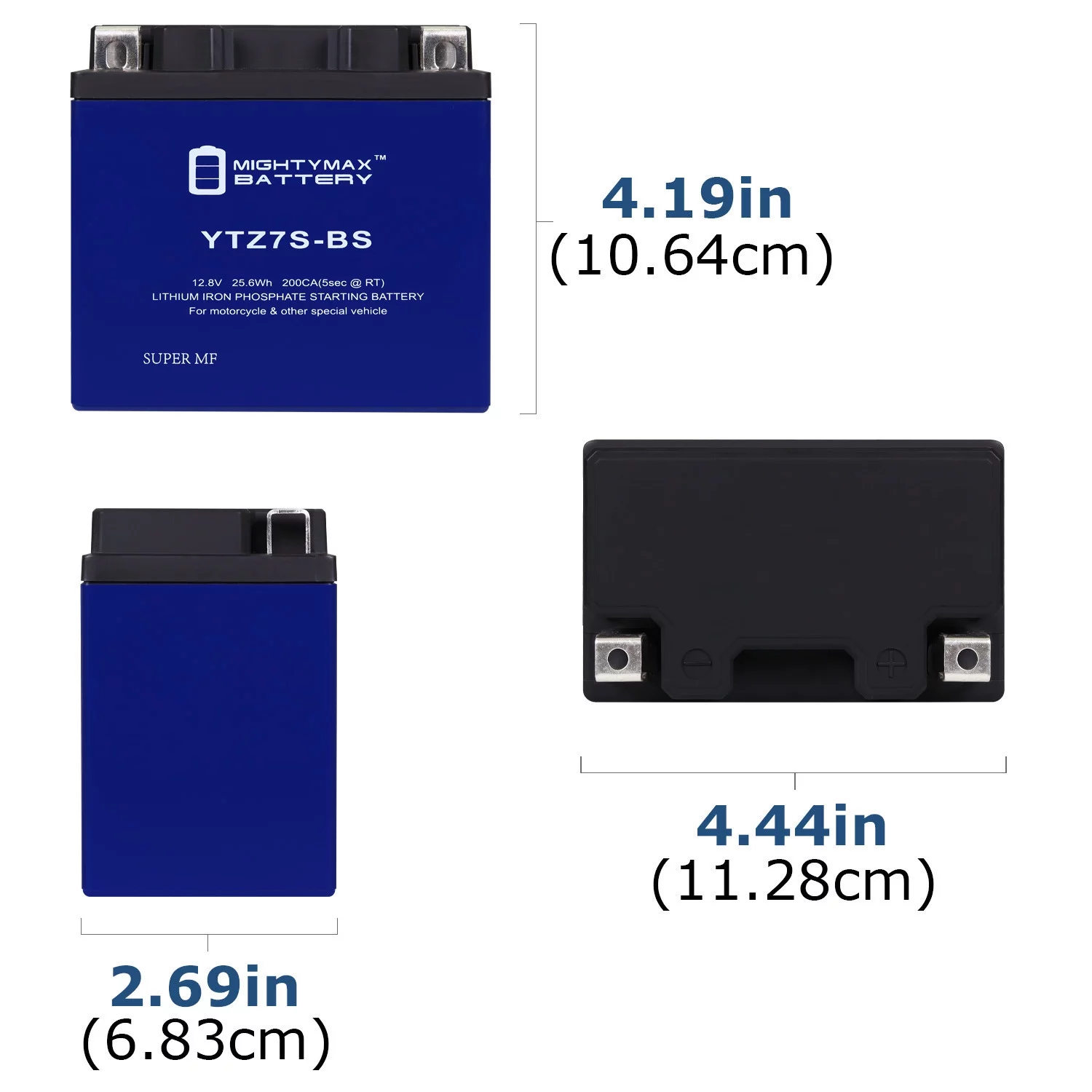 YTZ7S Lithium Battery Replacement for ATV and Motorcycle - Cheap Fitting