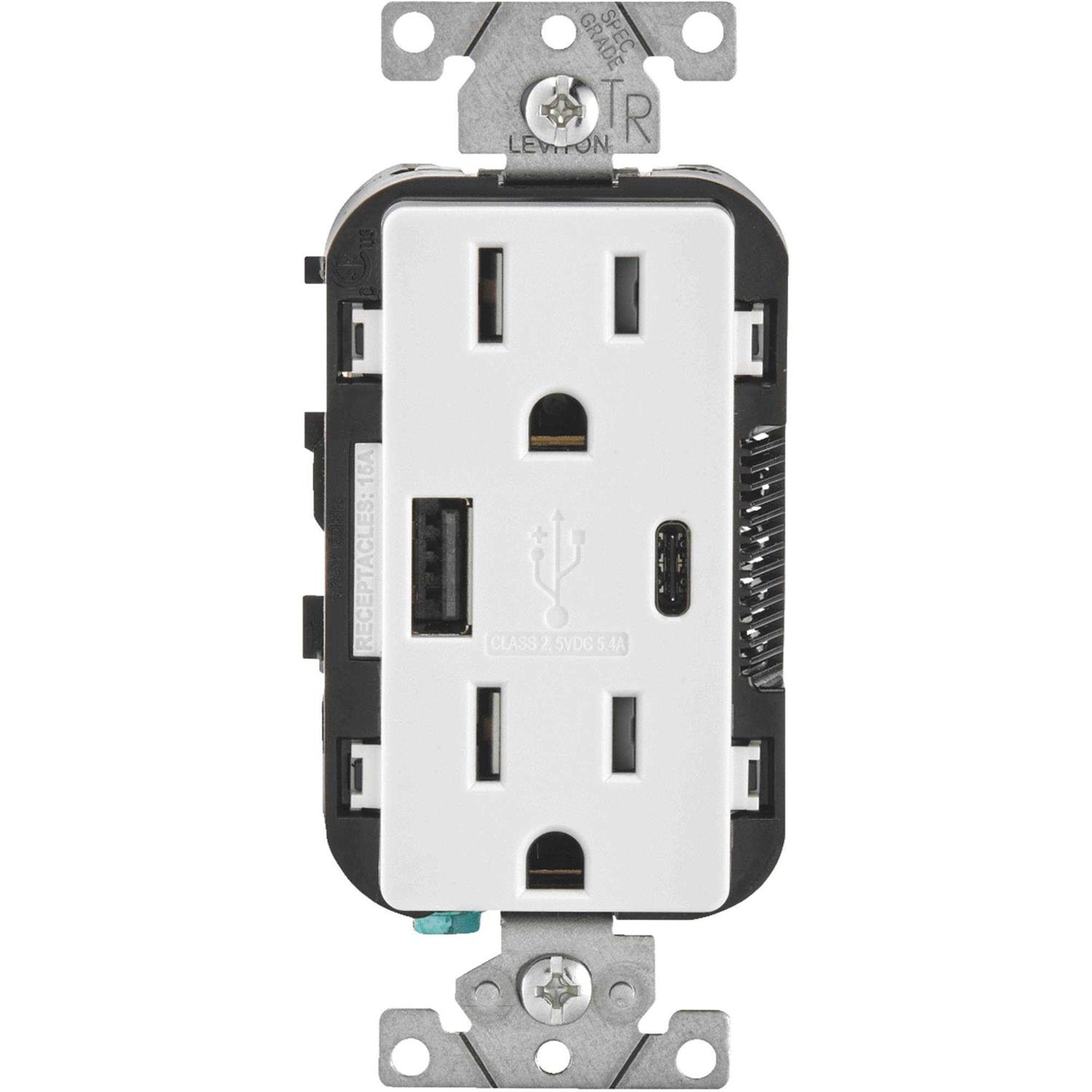 Leviton T5633-W USB Charger Receptacle - Cheap Fitting