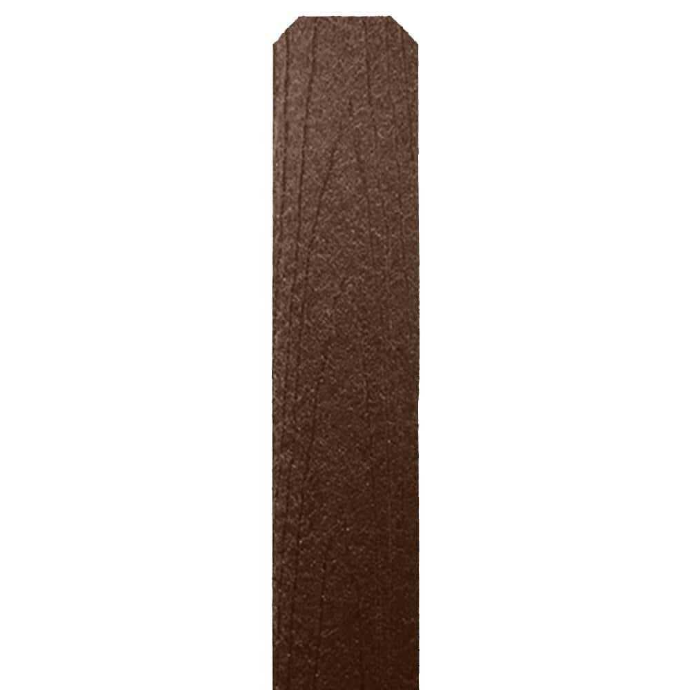 Unbranded 3/8 in. x 3-1/2 in. x 5 ft. 9 in. Rosewood Wood Grain Embossed Composite Dog Ear Fence Picket - Cheap Fitting