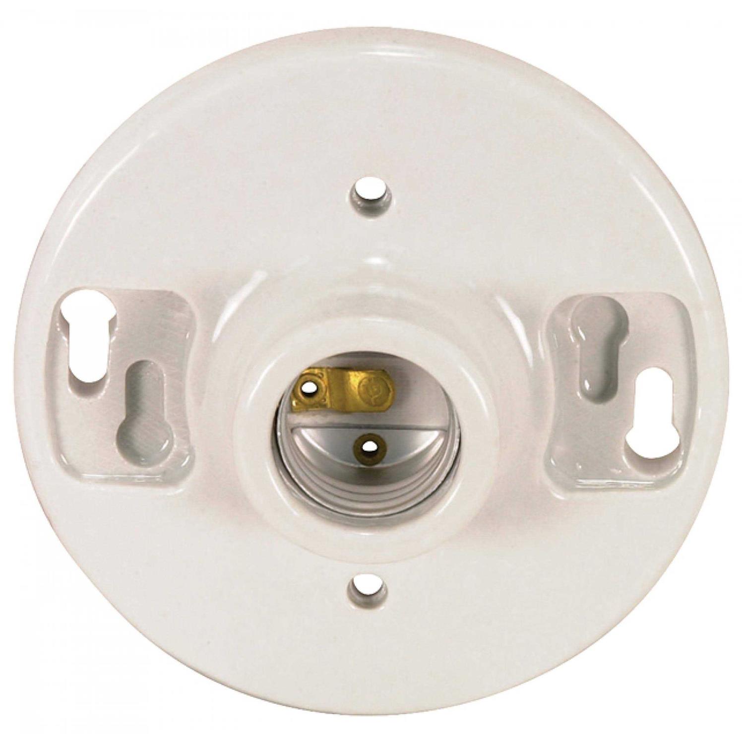 Satco Keyless Glazed Porcelain Ceiling Receptacle - Cheap Fitting