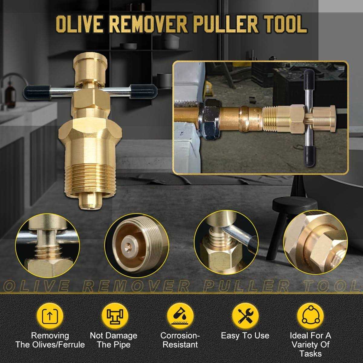 DUOYI Olive Puller Not Damage The Pipe Olive Remover Ferrule Puller Corrosion-Resistant Compression Ring Removal Tool Suitable for Brass Pipes - Cheap Fitting