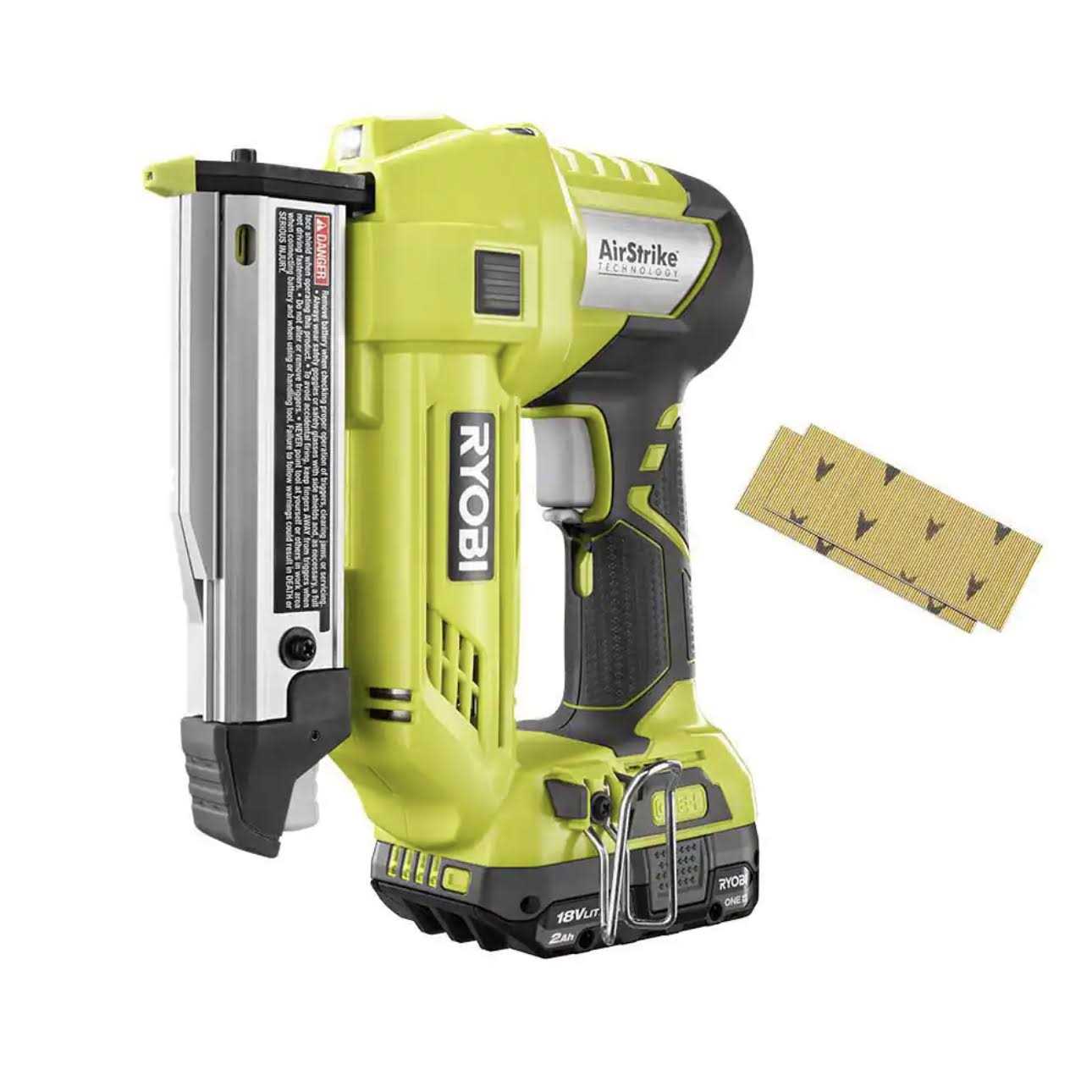 RYOBI ONE+ 18V Cordless AirStrike 23-Gauge 1-3/8 in. Headless Pin Nailer 2.0 Ah Battery - Cheap Fitting