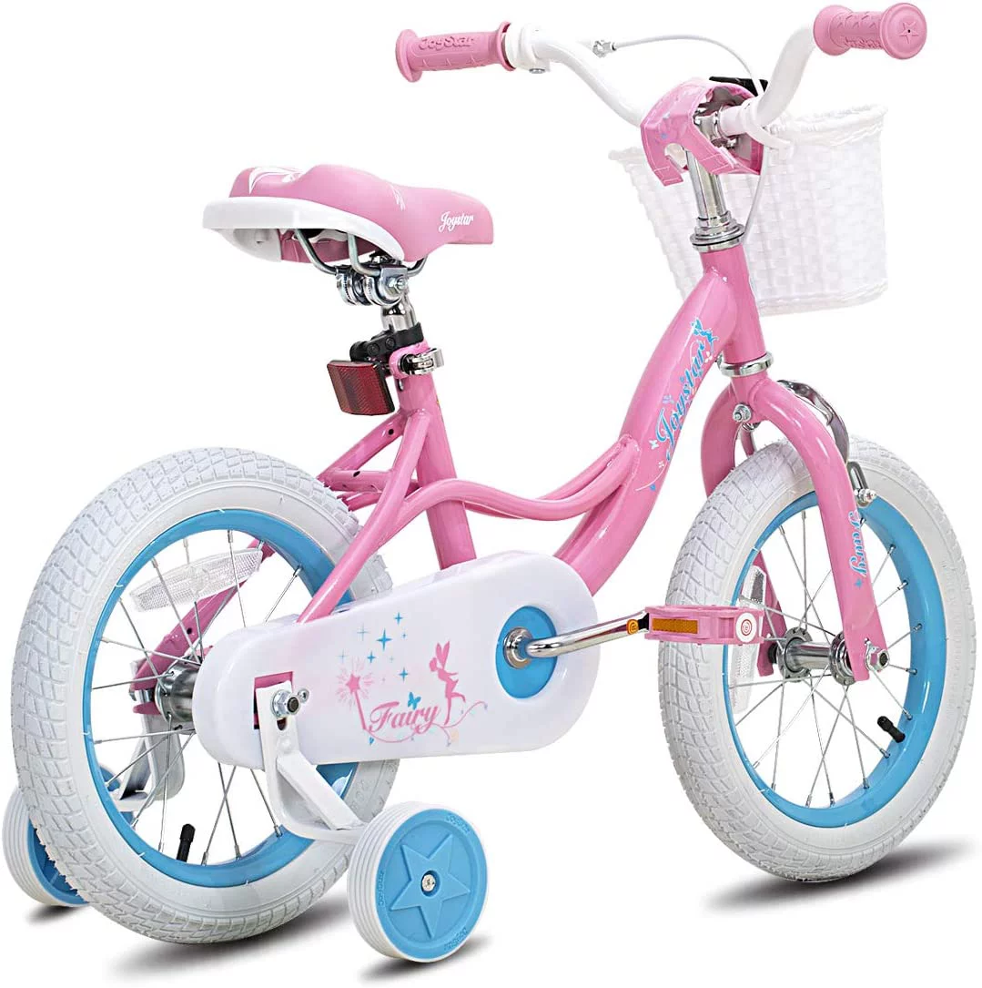 JOYSTAR Fairy Girls Bike for Toddlers and Kids Ages 5-9 Years Old Kids, 18 inch Wheels .Training Wheels Included,Pink - Cheap Fitting