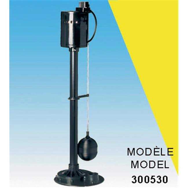 Burcam 1/3 HP 3000 GPH Thermoplastic Column Sump Pump 300530 - Cheap Fitting