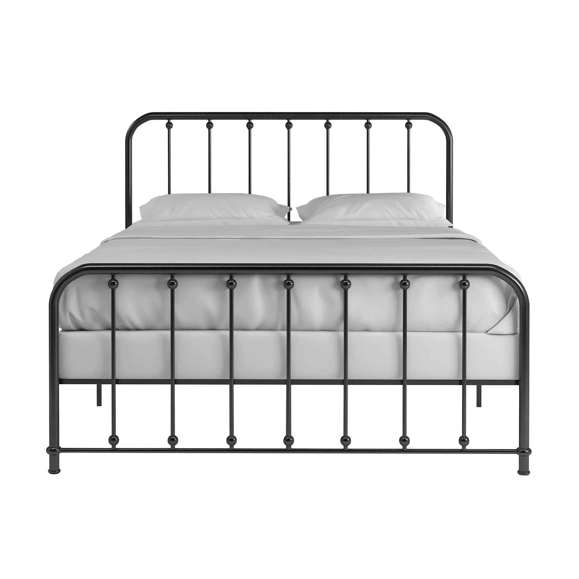 Weston Home Montgomery Spindle Metal Platform Full Bed, White - Cheap Fitting