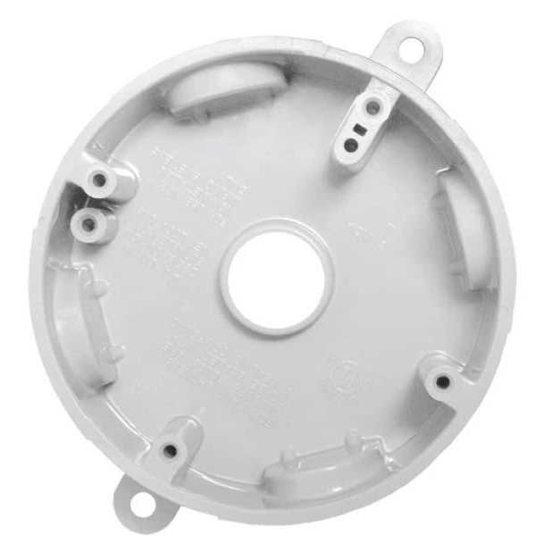 Sealproof 5 Hole Nonmetallic Weatherproof Round Electrical Outlet Box with 3/4 Outlet Holes and 1/2 Reducer Bushings - Cheap Fitting