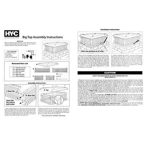 HY-C Shelter Galvanized Steel Multi-Flue Chimney Cap Black - Cheap Fitting