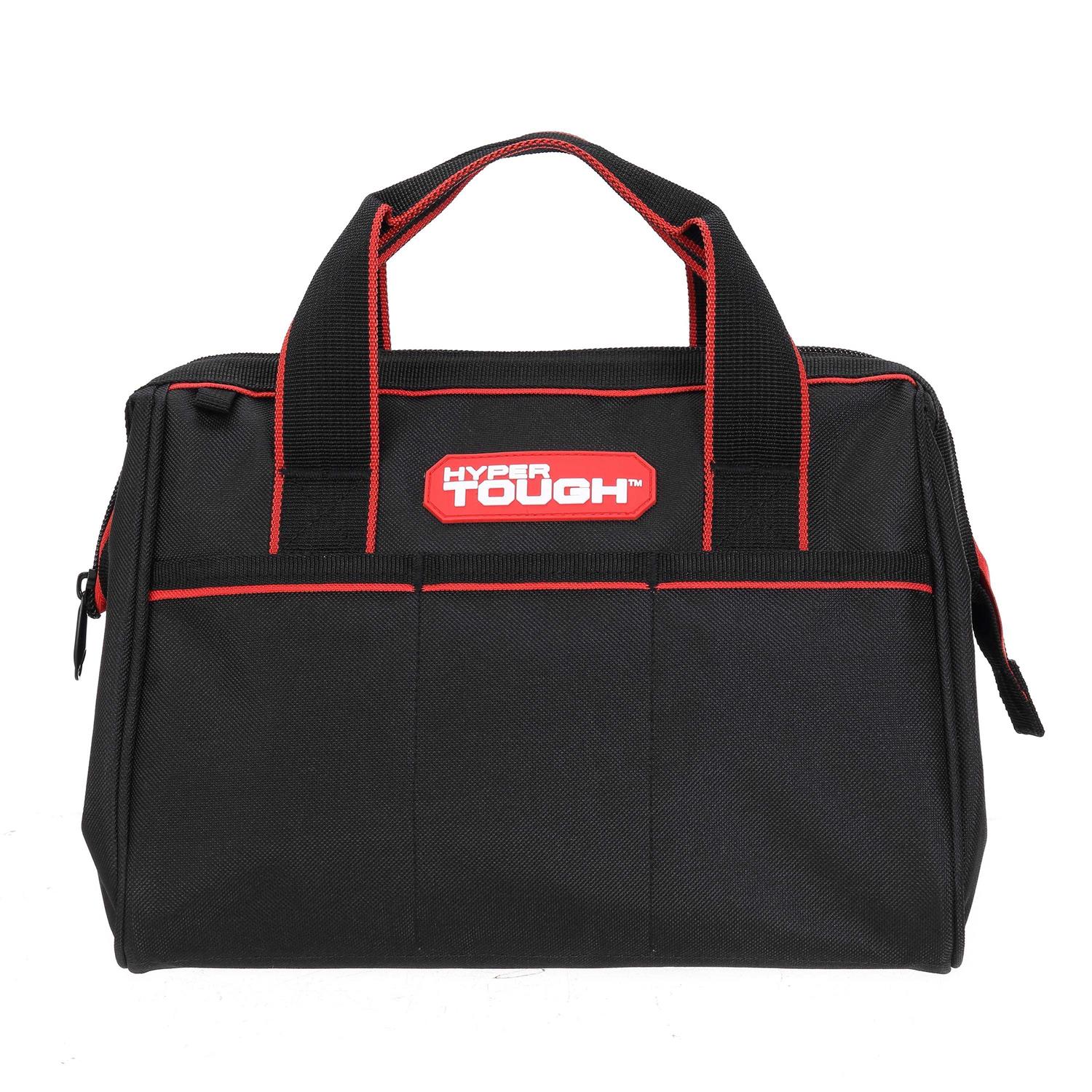 Hyper Tough Polyester Tool Bag with Full-Length Zipper & Double Strap Carry Handle - Cheap Fitting