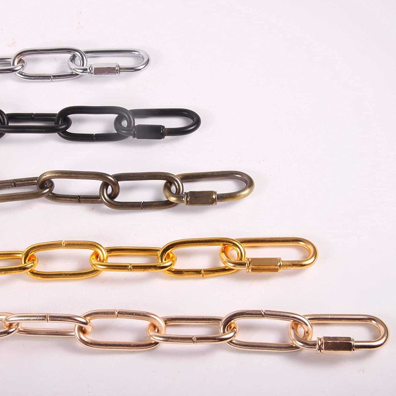 Lighting Pendant Chain, Heavy Duty Chain for Light Fixture, Mirror or Picture Suspension Chain in Antique Brass Finish - Cheap Fitting