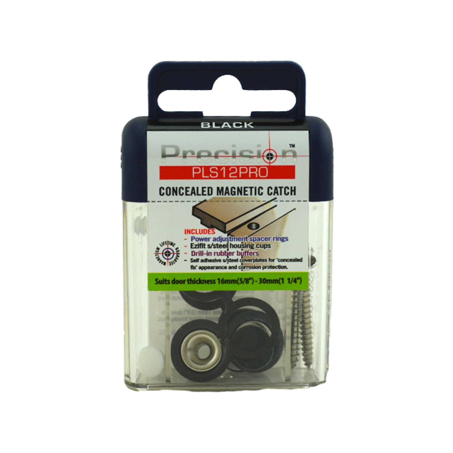 Precision Lock PLS12PRO-BLK Magnetic Catch with Adjustable Strength Black - Cheap Fitting